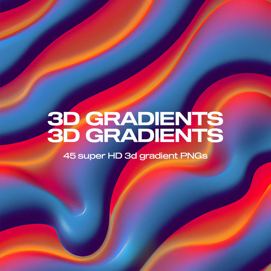 3D gradient image with smooth blue-to-red color transition and bold white text overlay
