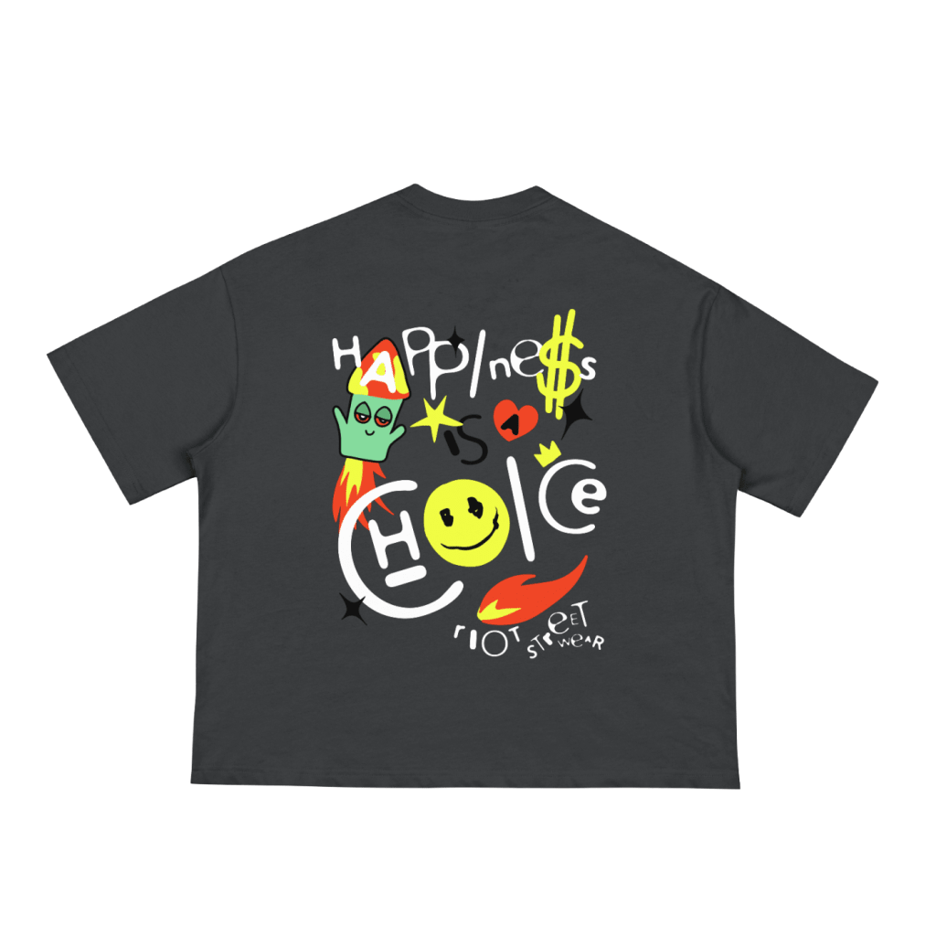 HAPPINESS IS A CHOICE ⟊ Classic Boxy T - vandal_