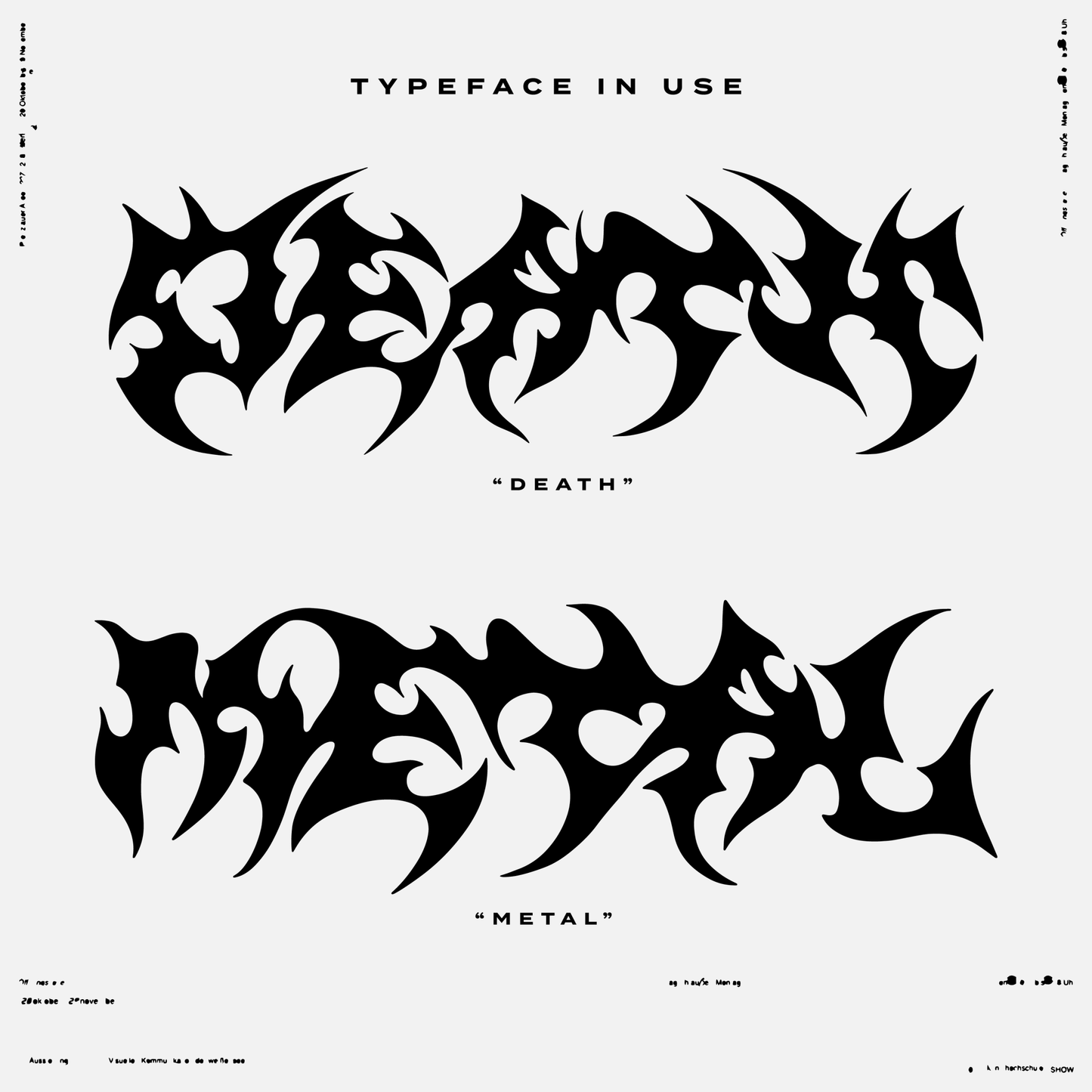 ANTHEM aggressive metal display font logo in black and white