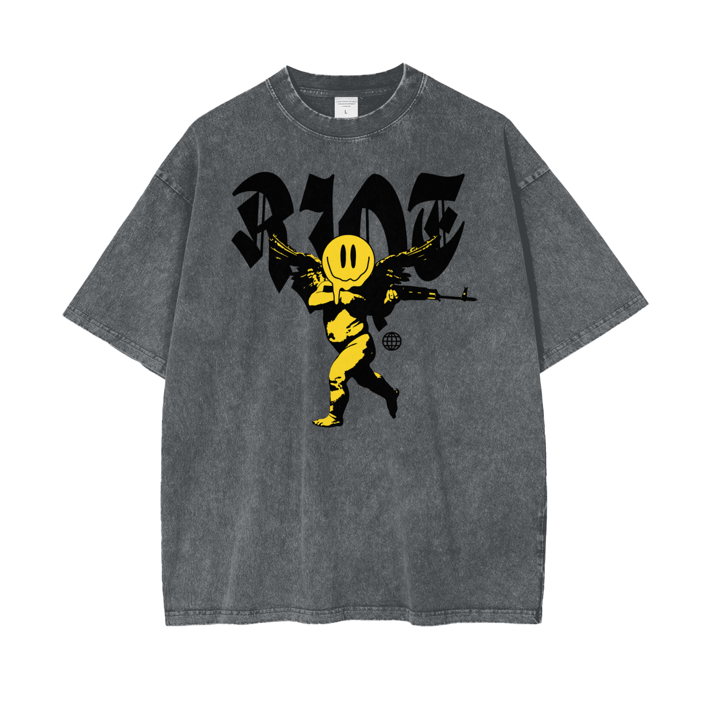 LOADED_FUTURE_ ⟊ Oversized Snow Washed Graphic T - vandal_