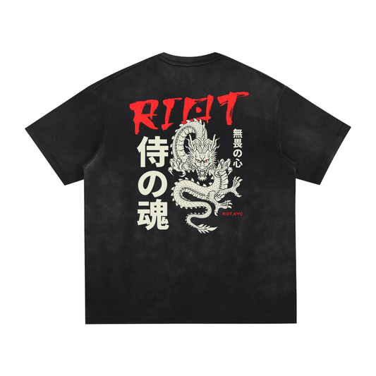 侍魂 (Samurai Tamashii) ⟊ Vintage Washed Hand - Frayed T - vandal_