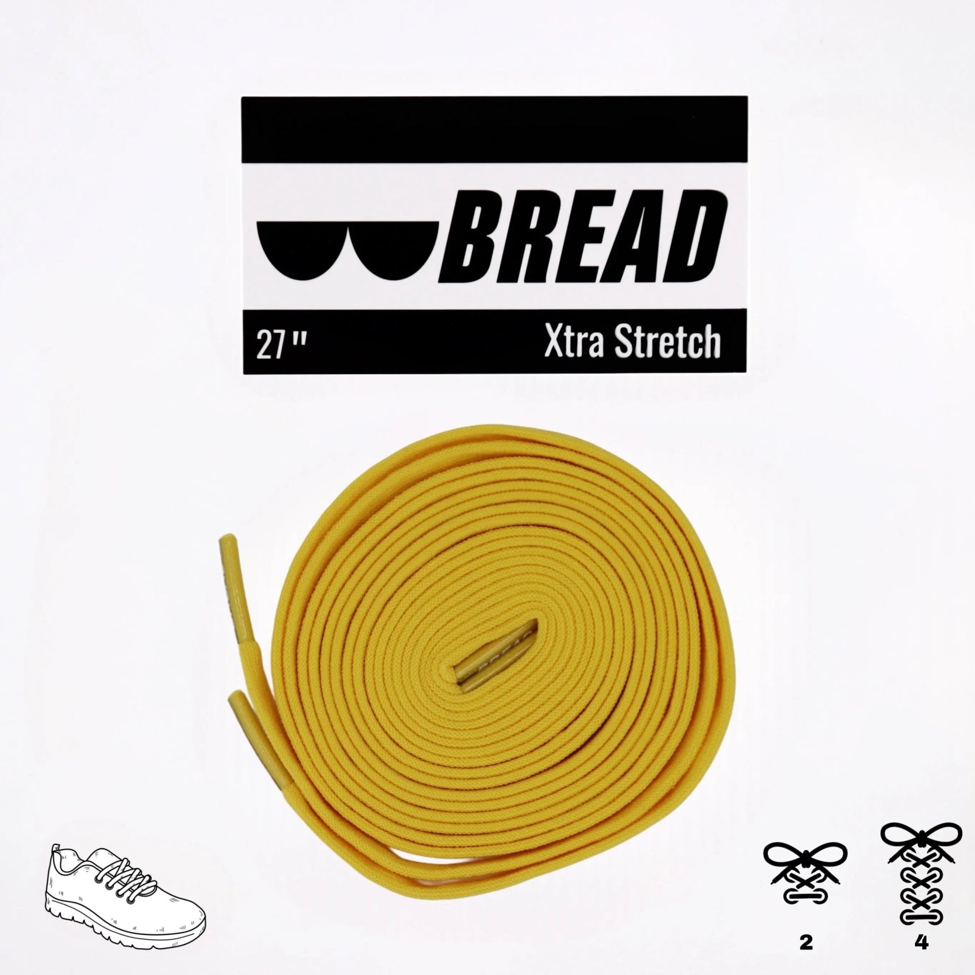 Bread Elastic Shoelaces — Corona Yellow - vandal_