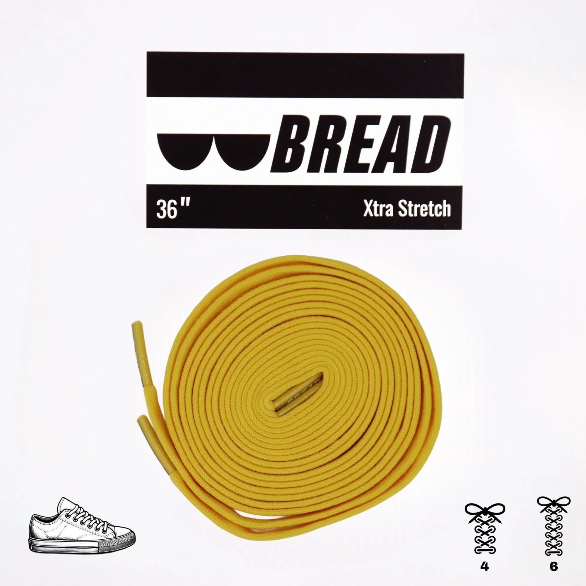 Bread Elastic Shoelaces — Corona Yellow - vandal_