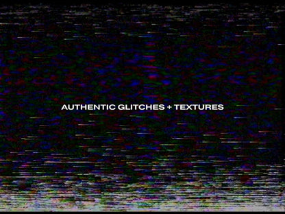 authentic VHS glitch texture overlay with analog static and tape distortion effect