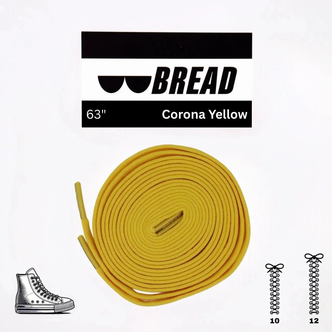 Bread Corona Yellow 63 inch elastic shoelaces standard stretch