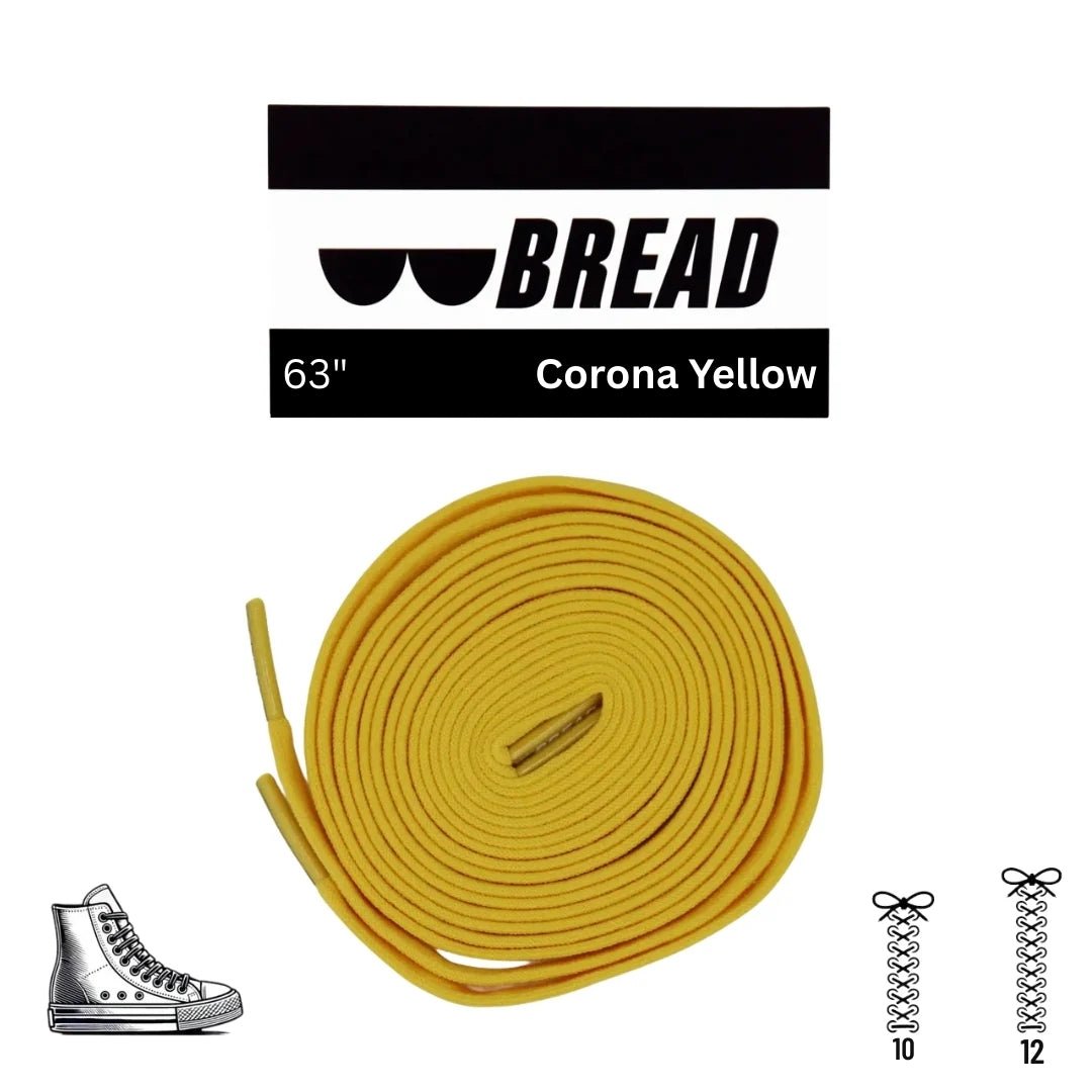 Bread Corona Yellow 63 inch elastic shoelaces standard stretch