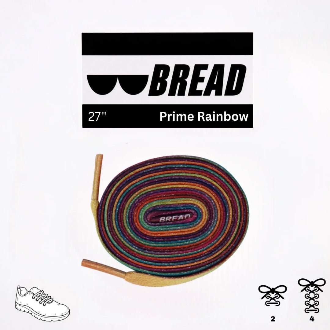 Bread Elastic Shoelaces Rainbow Sparkly – 27 inch length