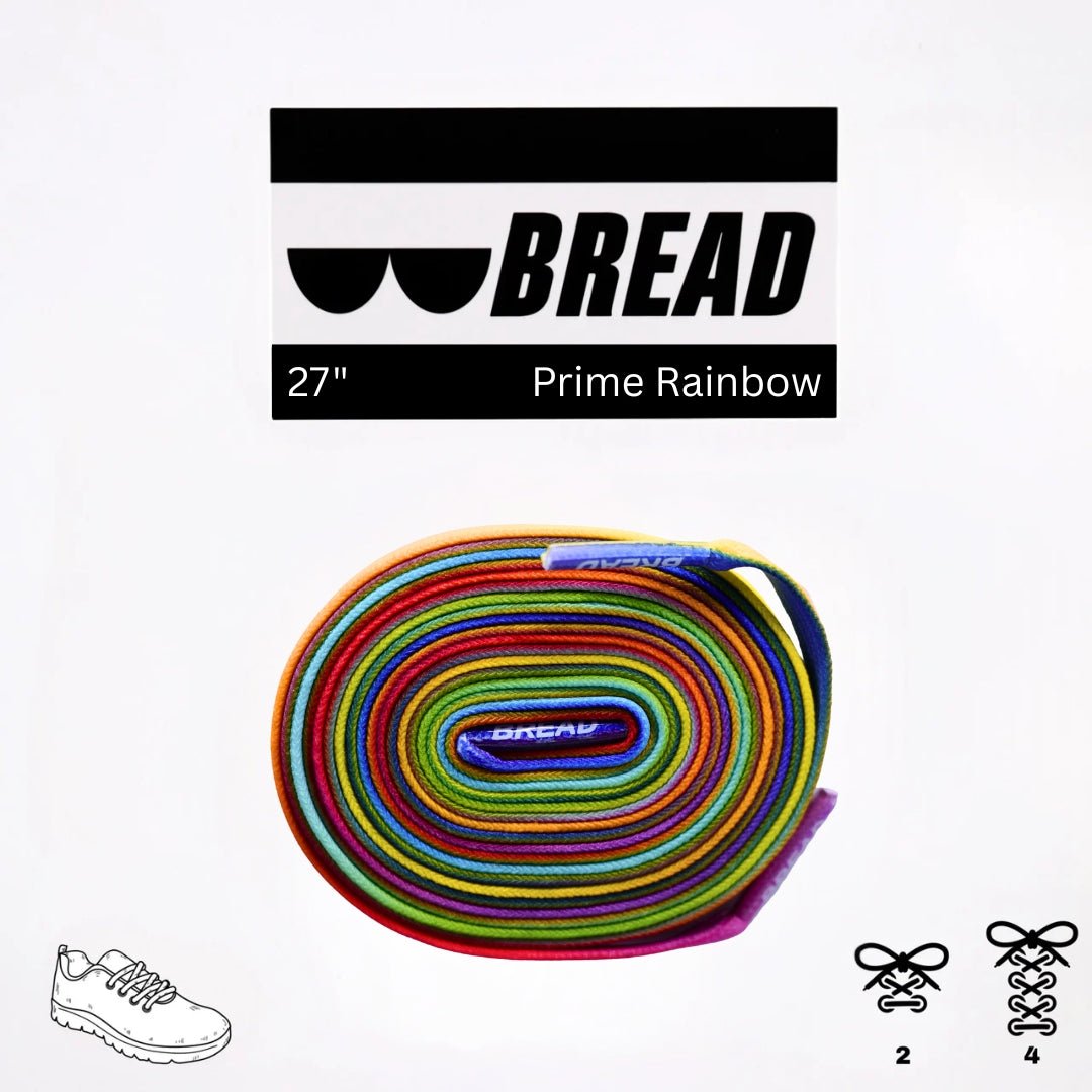 Bread Elastic Shoelaces Rainbow – 27 inch length