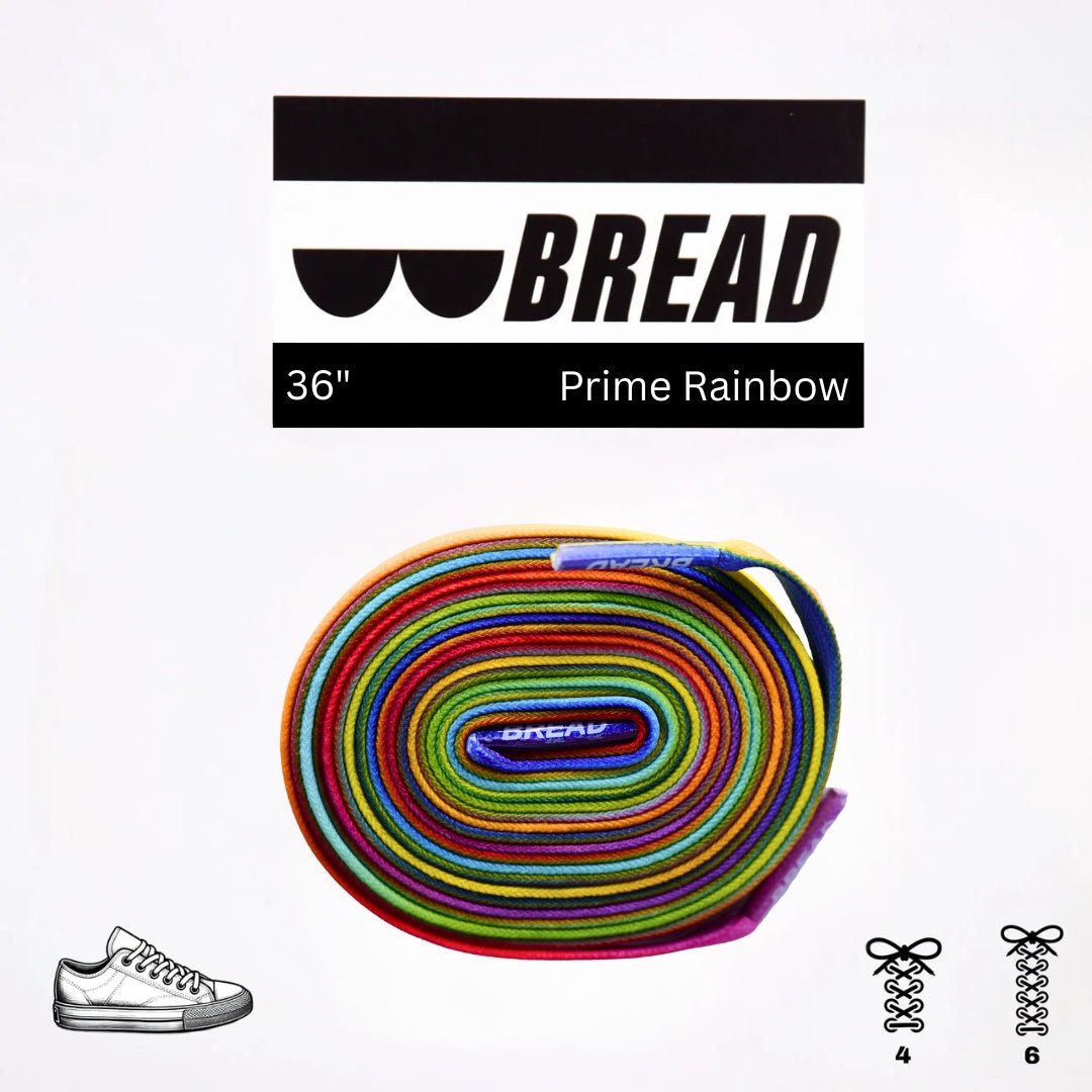 Bread Elastic Shoelaces Rainbow Sparkly – 36 inch length