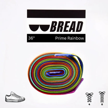 Bread Elastic Shoelaces Rainbow Sparkly – 36 inch length