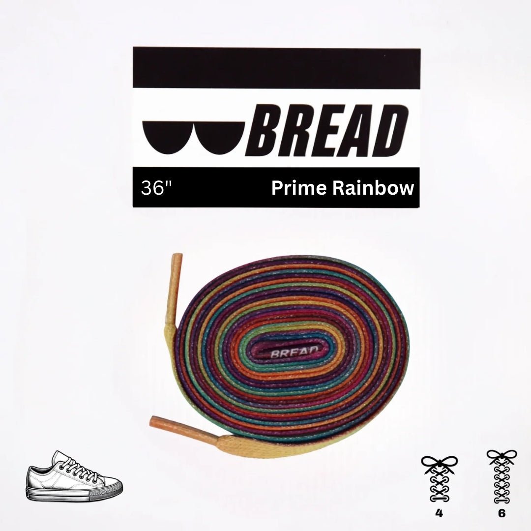 Bread Elastic Shoelaces Rainbow – 36 inch length