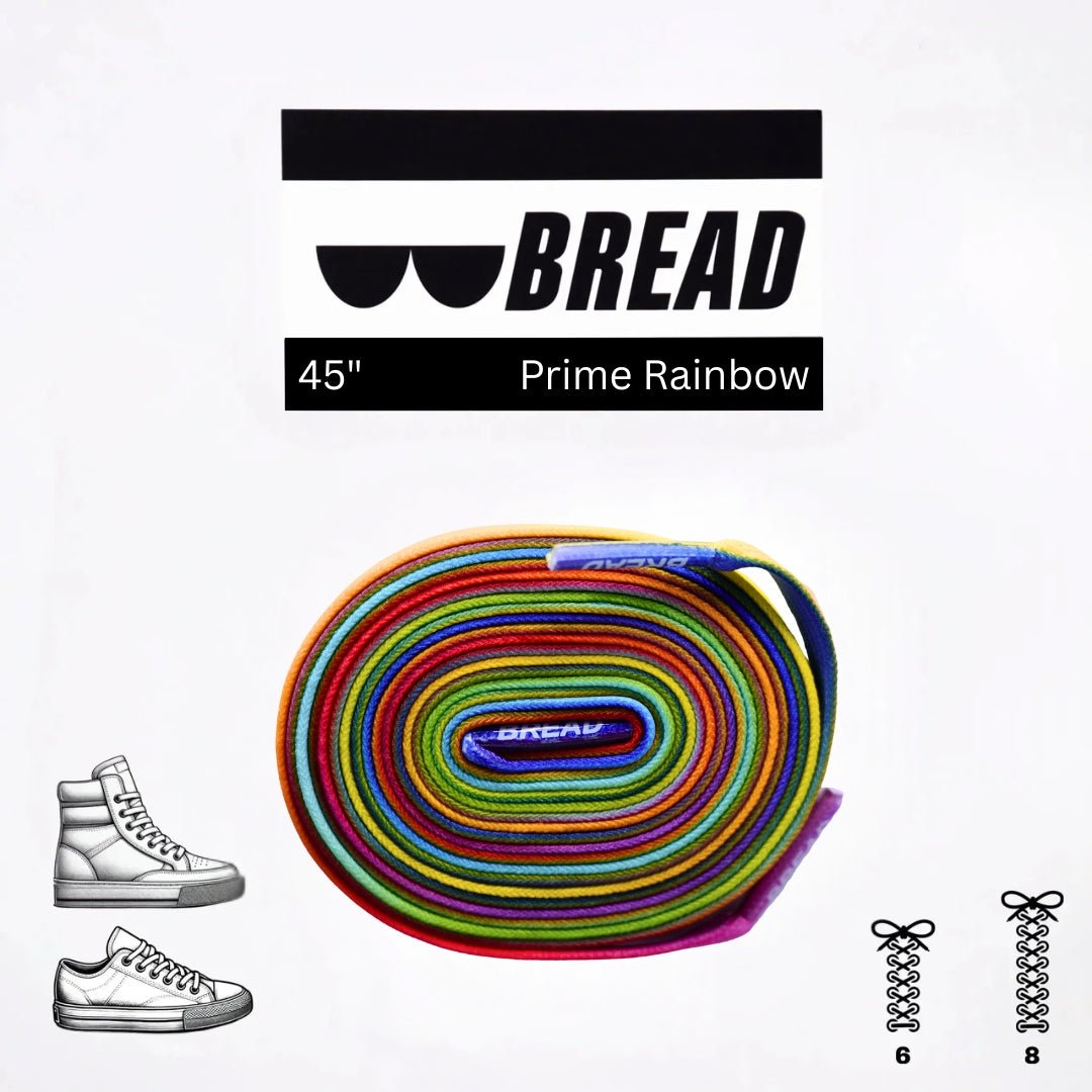 Bread Elastic Shoelaces Rainbow – 45 inch length