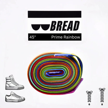 Bread Elastic Shoelaces Rainbow – 45 inch length