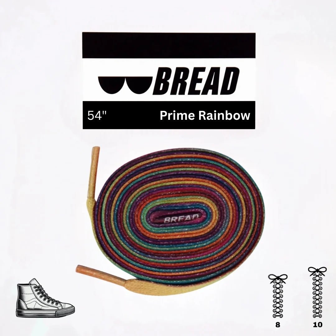 Bread Elastic Shoelaces Rainbow Sparkly – 54 inch length