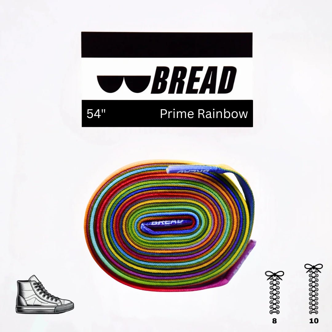 Bread Elastic Shoelaces Rainbow – 54 inch length