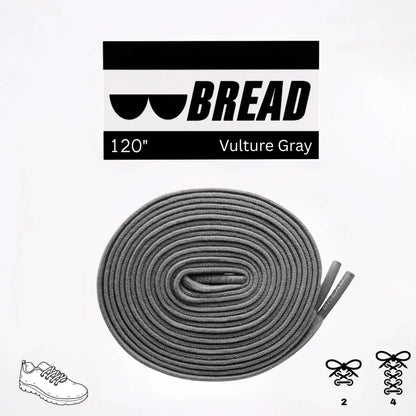 Bread Elastic Shoelaces Vulture Gray – 120 inch length