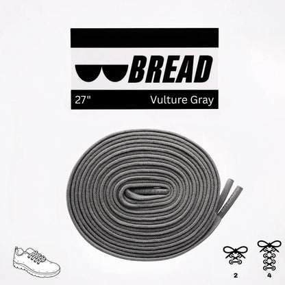 Bread Elastic Shoelaces Vulture Gray – 27 inch length