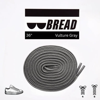 Bread Elastic Shoelaces Vulture Gray – 36 inch length