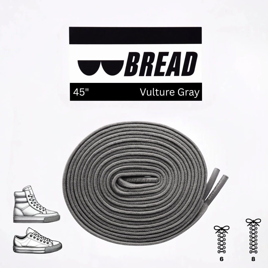 Bread Elastic Shoelaces Vulture Gray – 45 inch length