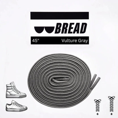 Bread Elastic Shoelaces Vulture Gray – 45 inch length