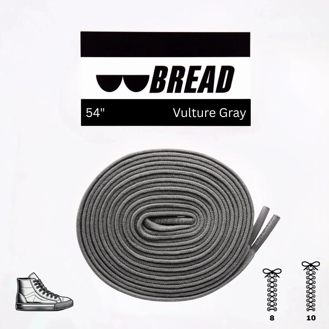 Bread Elastic Shoelaces Vulture Gray – 54 inch length
