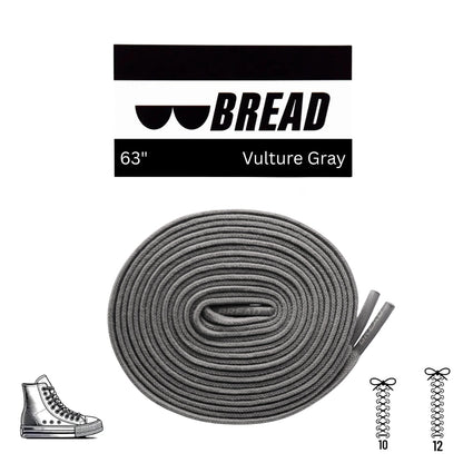 Bread Elastic Shoelaces Vulture Gray – 63 inch length
