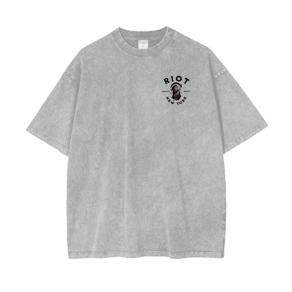 Death NYC Reaper ⟊ Oversized Snow Washed T - vandal_