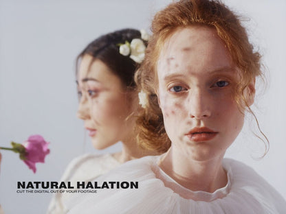 Natural halation diffusion preset example showing soft cinematic bloom applied to digital footage