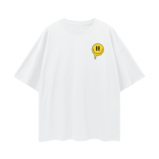 HEY ZEUS Oversized Tee in Lucent White – Front View
