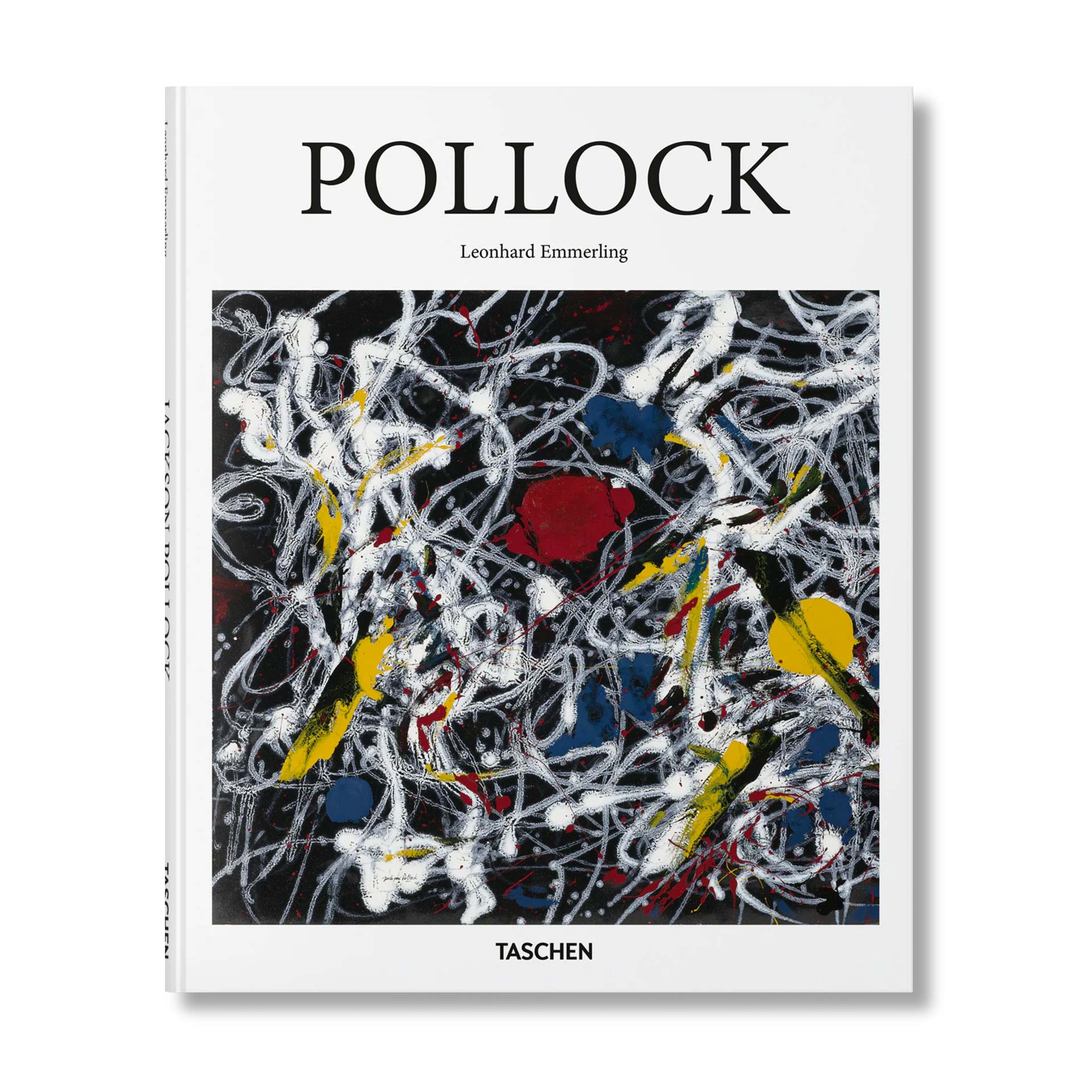 Jackson Pollock book cover by TASCHEN featuring Abstract Expressionist painting