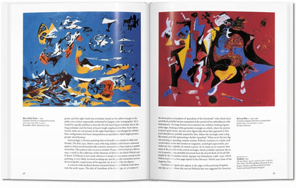 Interior spread from the Jackson Pollock TASCHEN book showing surreal and biomorphic abstract paintings