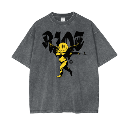 LOADED_FUTURE_ ⟊ Oversized Snow Washed Graphic T - vandal_