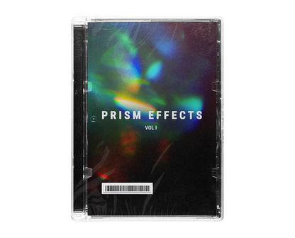 Prism Effects Vol. I product cover featuring rainbow prism light leaks on a clear jewel case