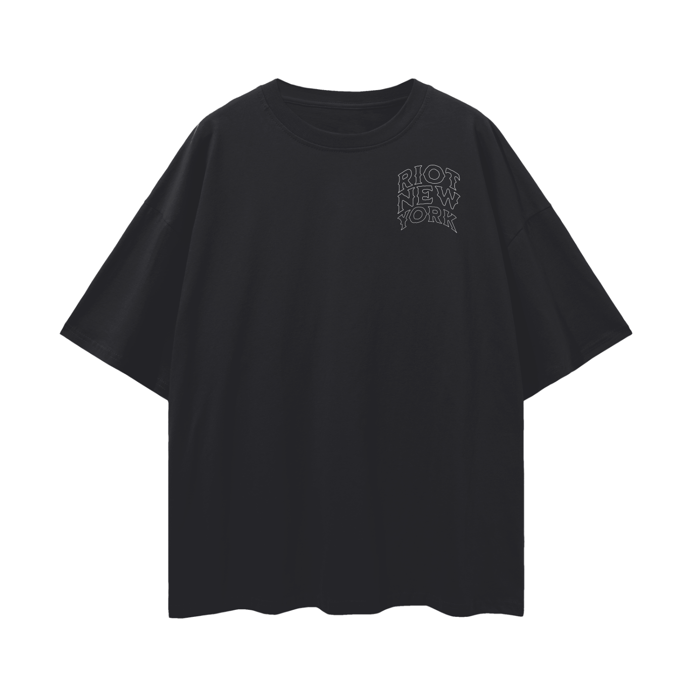 Statue of Misfits Oversized Tee Black Beauty – front chest branding